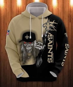 New Orleans Saints Ultra Death Graphic 3D All Over Print Hoodie Gift For Halloween, 3D Hoodies For Men Graphic