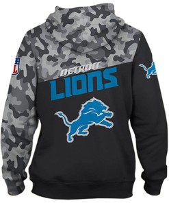 New Season Detroit Lions Military All Over Print 3D Zip Hoodie