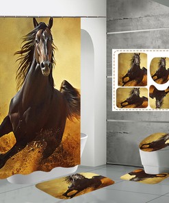 New Steed Horse Animal Shower Curtain 