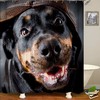 New Waterproof Dog Print Shower Curtain For Animal Lovers Bathroom Decor