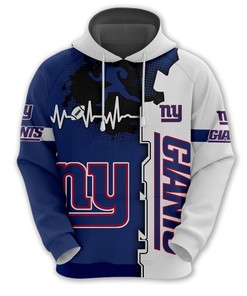 New York Giants 3D All Over Print Zip Up Hoodie For Nfl Fans, Gifts For Men