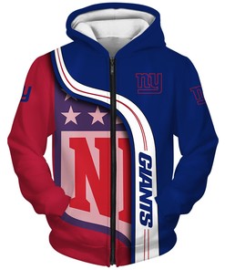 New York Giants 3D Hoodie Pullover Zip Hoodie Nfl For Fans, 3D Print Hoodies
