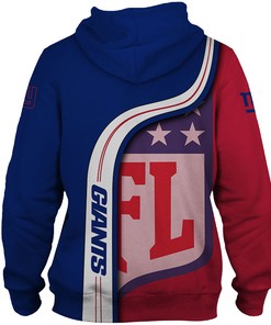 New York Giants 3D Hoodie Pullover Zip Hoodie Nfl For Fans, 3D Print Hoodies