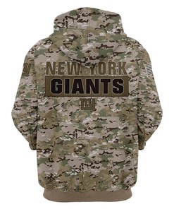 New York Giants Camo Hoodie 3D Printed Custom All Over Print Hoodie