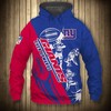 New York Giants Cartoon Player Cute All Over Print Zip Up Hoodie Men