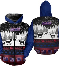 New York Giants Hoodie 3D Graphic Balls All Over Print Pullover