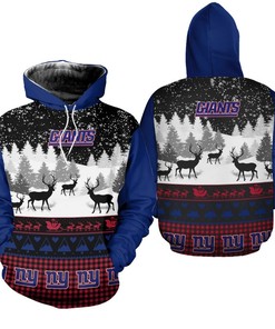 New York Giants Hoodie 3D Graphic Balls All Over Print Pullover