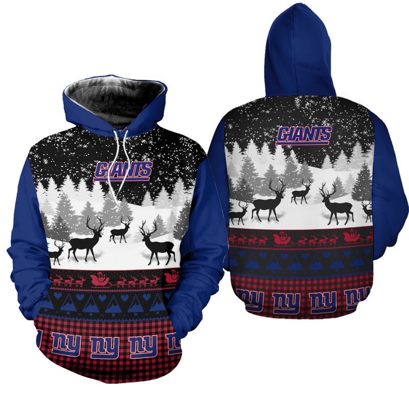 New York Giants Hoodie 3D Graphic Balls All Over Print Pullover
