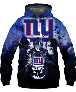 New York Giants Hoodie 3D Horror Night Halloween All Over Print Hoodie