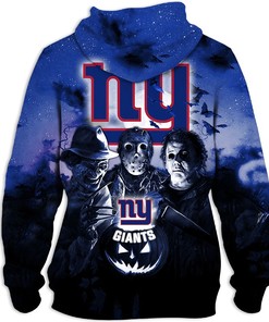 New York Giants Hoodie 3D Horror Night Halloween All Over Print Hoodie