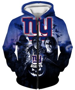New York Giants Hoodie 3D Horror Night Halloween All Over Print Hoodie