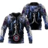 New York Giants Hoodie 3D Skull Smoke Custom All Over Print Hoodie