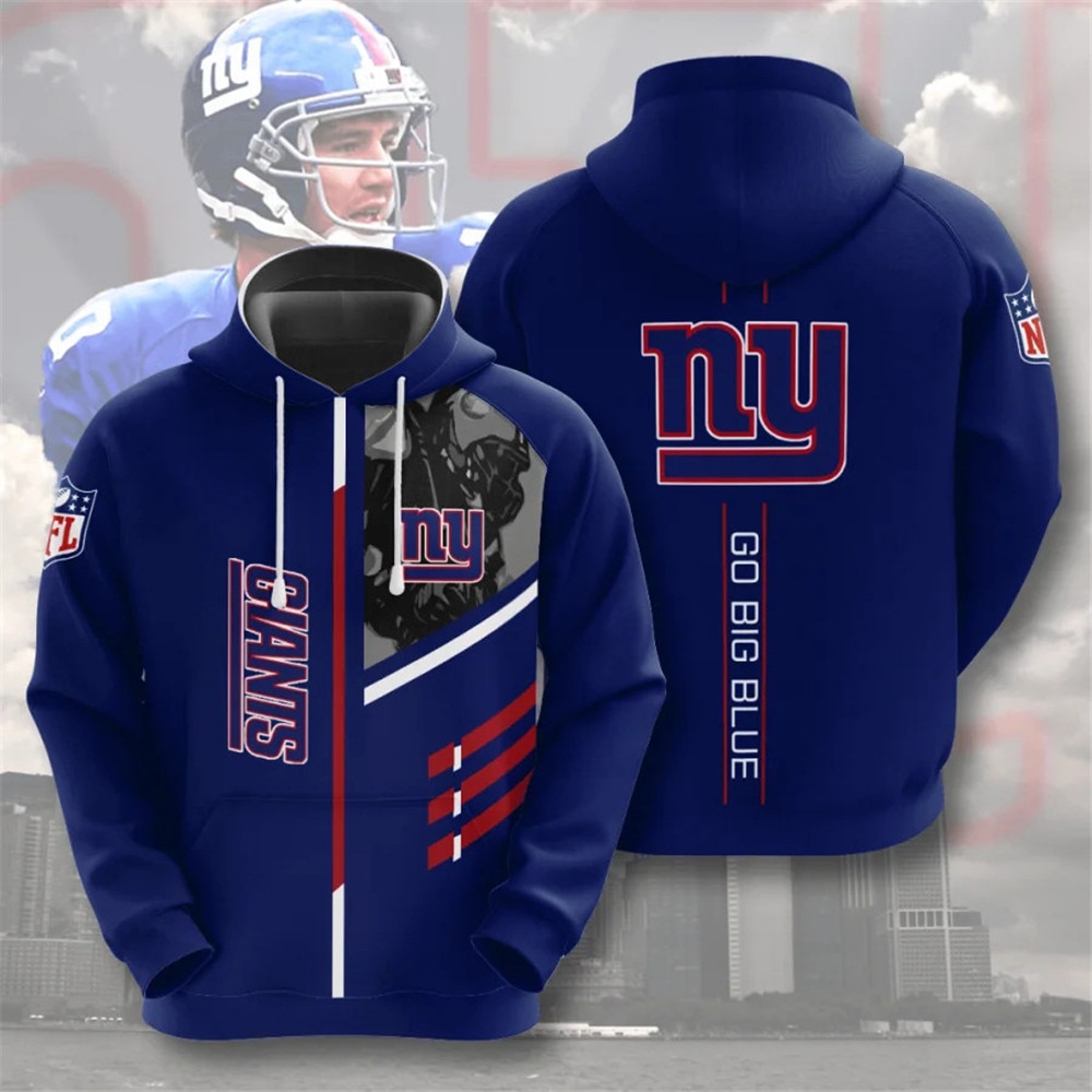 New York Giants Hoodie 3D Zip Hoodie Cute Death All Over Print Hoodie