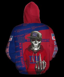 New York Giants Hoodie 3D Zip Hoodie Cute Flame Balls Graphic Custom 3D Hoodies