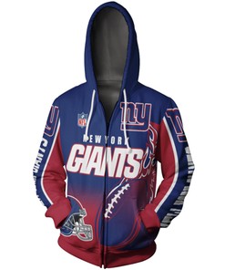 New York Giants Hoodie 3D Zip Hoodie Death Smoke All Over Print Hoodies For Women