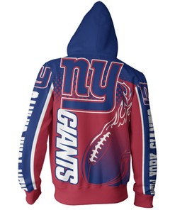 New York Giants Hoodie 3D Zip Hoodie Death Smoke All Over Print Hoodies For Women