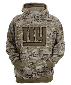 New York Giants Hoodie Army Graphic Custom Name & Number 3D Hoodies With Zippers
