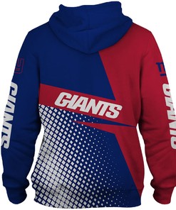 New York Giants Hoodie Long Sleeve Zip Hoodie Gifts For Men