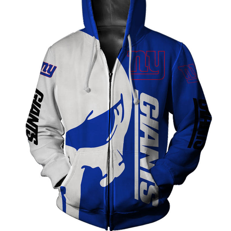 New York Giants Hoodie Skull Printed Unique Mens 3D Hoodies
