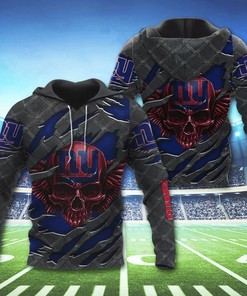 New York Giants Skull 3D Hoodie - Perfect Gift For Fans