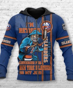 New York Islanders Hoodie 3D I'M Retired All Over Print Hoodies For Women