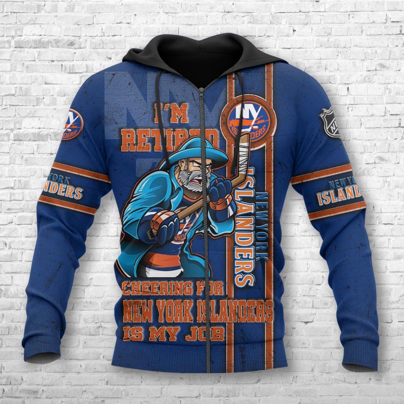 New York Islanders Hoodie 3D I'M Retired All Over Print Hoodies For Women