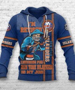New York Islanders Hoodie 3D I'M Retired All Over Print Hoodies For Women