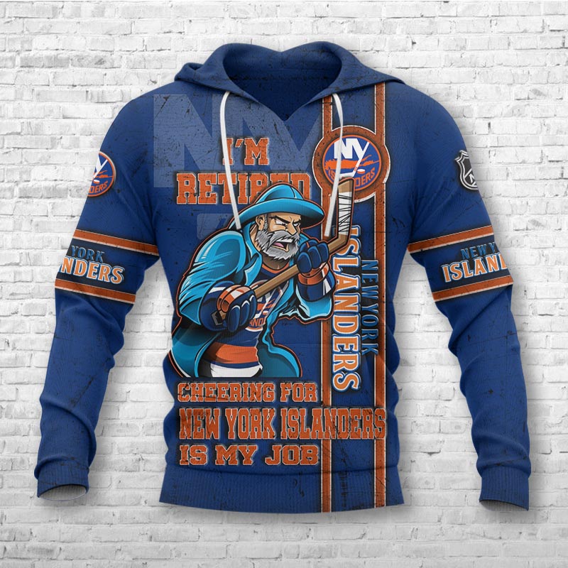 New York Islanders Hoodie 3D I'M Retired All Over Print Hoodies For Women