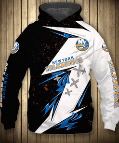 New York Islanders Hoodie 3D Thunder Design All Over Print Pullover Nhl