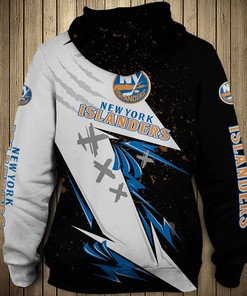New York Islanders Hoodie 3D Thunder Design All Over Print Pullover Nhl