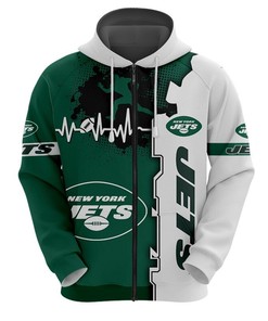 New York Jets 3D All Over Print Zip Hoodie For Nfl Fans Custom 3D Hoodies