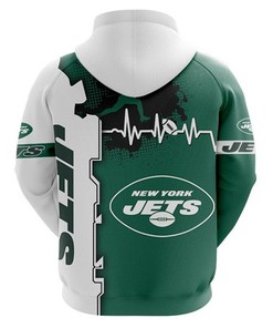 New York Jets 3D All Over Print Zip Hoodie For Nfl Fans Custom 3D Hoodies