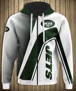 New York Jets 3D Zip Hoodie Zip Hoodie Pullover Nfl With All Over Print