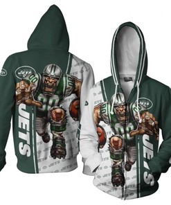 New York Jets All Over Print Zip Hoodie Gift For Fan With 3D Print Hoodie Full Size