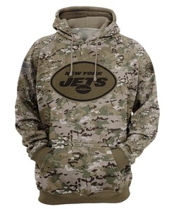 New York Jets Custom All Over Print Hoodie Camo Printed 3D Pullover Zip Up Hoodie Gifts For Fans