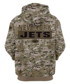 New York Jets Custom All Over Print Hoodie Camo Printed 3D Pullover Zip Up Hoodie Gifts For Fans