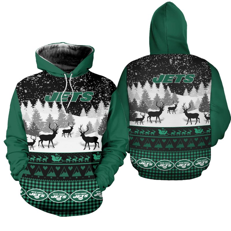 New York Jets Custom All Over Print Hoodie Graphic Balls Zip Hoodie Pullover