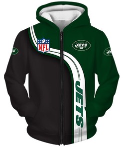 New York Jets Hoodie 3D Cute Zip Hoodie Pullover Gift For Fans With All Over Print