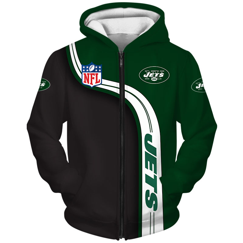 New York Jets Hoodie 3D Cute Zip Hoodie Pullover Gift For Fans With All Over Print