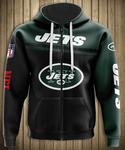 New York Jets Hoodie 3D Skull Hoodie Pullover Zip Hoodie For Fans With All Over Print