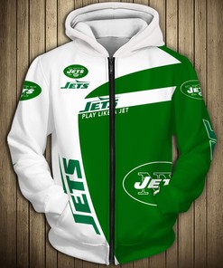 New York Jets Hoodie All Over Print Zip Hoodie Pullover Gifts For Father'S Day