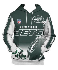 New York Jets Hoodie Death Smoke Graphic 3D Hoodies With Zippers Gifts For Men