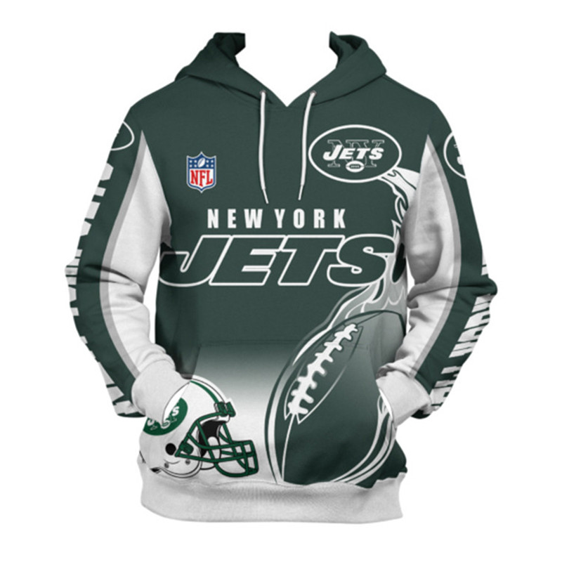 New York Jets Hoodie Death Smoke Graphic 3D Hoodies With Zippers Gifts For Men