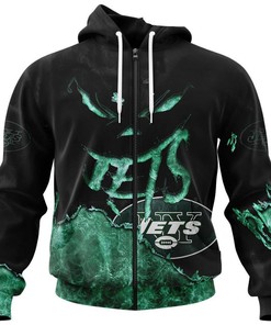 New York Jets Hoodie Devil Eyes 3D Graphic Custom All Over Print Hoodie