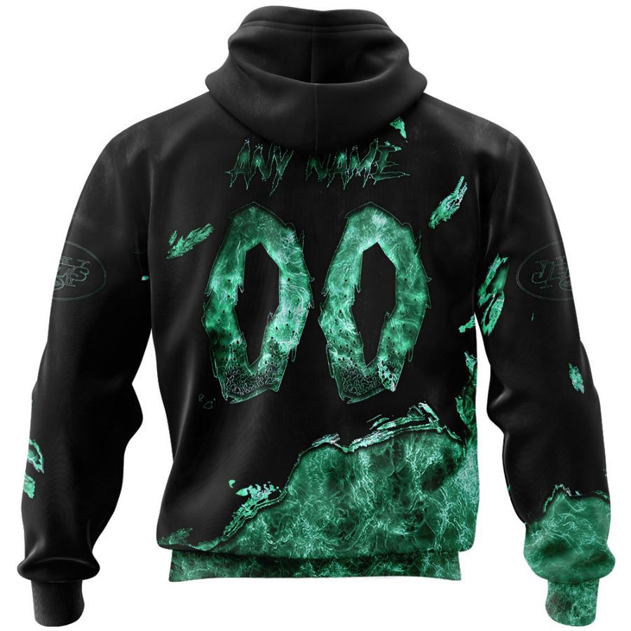 New York Jets Hoodie Devil Eyes 3D Graphic Custom All Over Print Hoodie