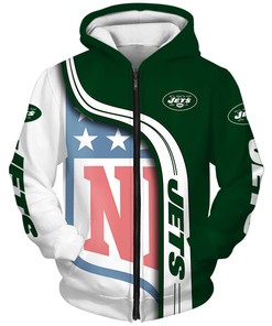 New York Jets Hoodie Pullover Zip Hoodie Nfl For Fans With All Over Print 