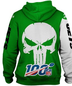 New York Jets Hoodie Skull Smoke Gifts For Fans Custom All Over Print Hoodie 