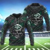 New York Jets Skull 3D Hoodie - Great Gift For Fans