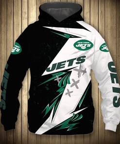 New York Jets Thunder Graphic Hoodie - All Over Print Hoodie For Fans