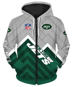 New York Jets Zip Hoodie Army Graphic Custom All Over Print Hoodie